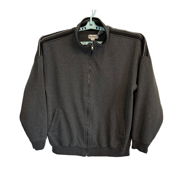 Norm Thompson Escape From The Ordinary Gray Sweat Zip Jacket SZ L Grandpacore - Picture 1 of 11